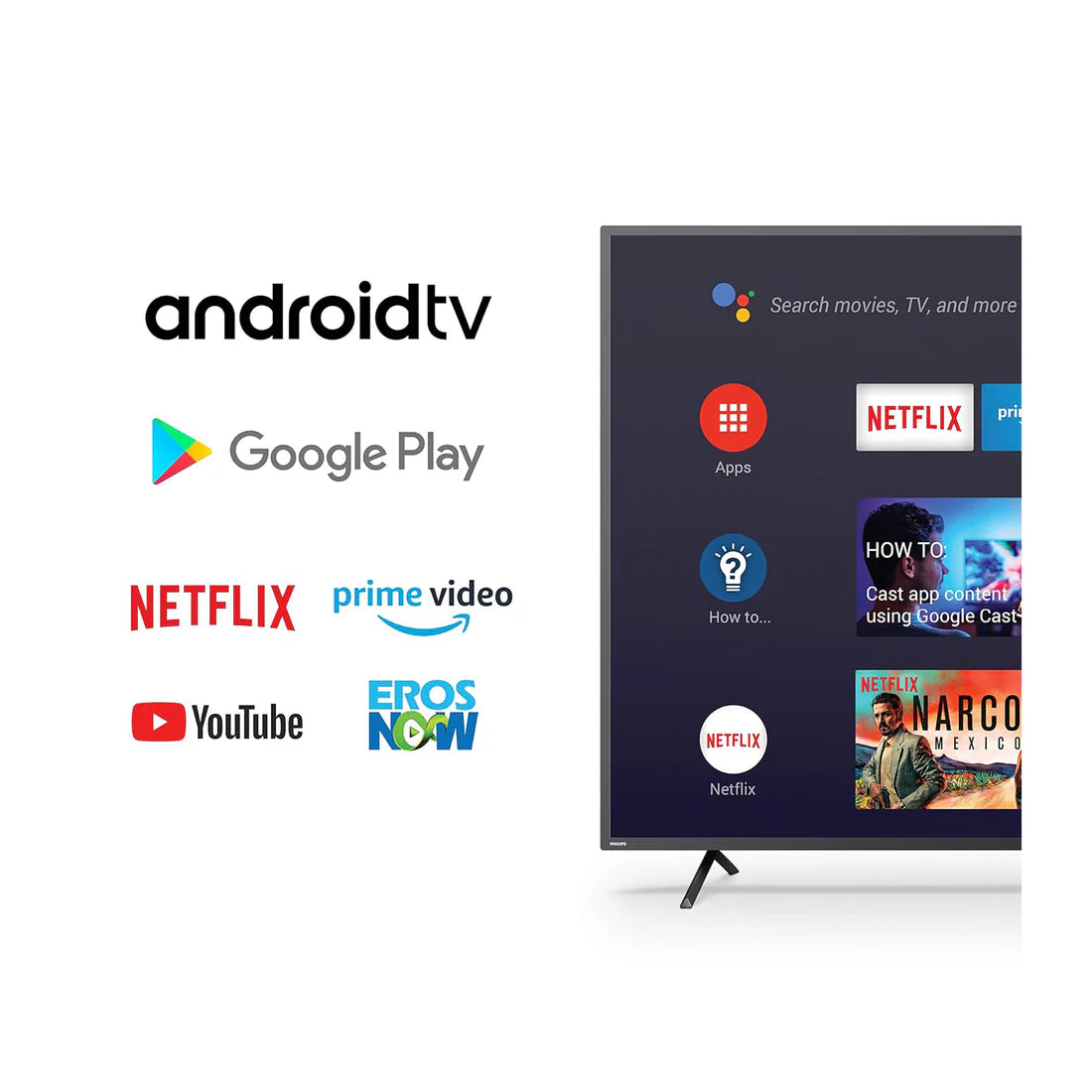 Philips 55 inch Android Smart TV - 4K, 55PUT8215