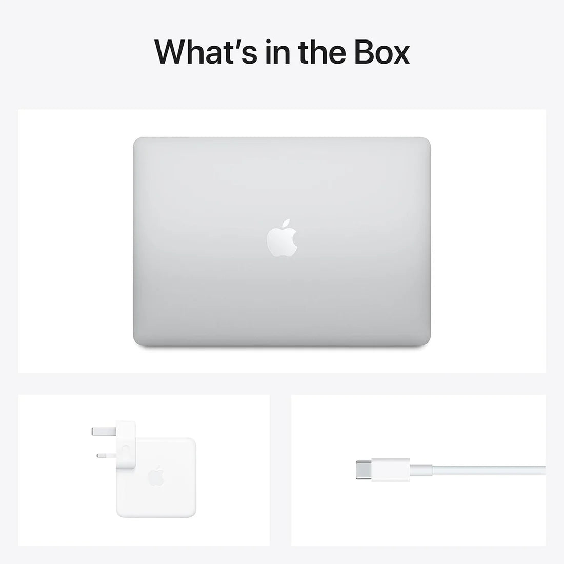 Apple MacBook Air (13-inch, Apple M1 chip with 8‑Core CPU and 7‑Core GPU, 8GB RAM, 256GB SSD) Silver, M1
