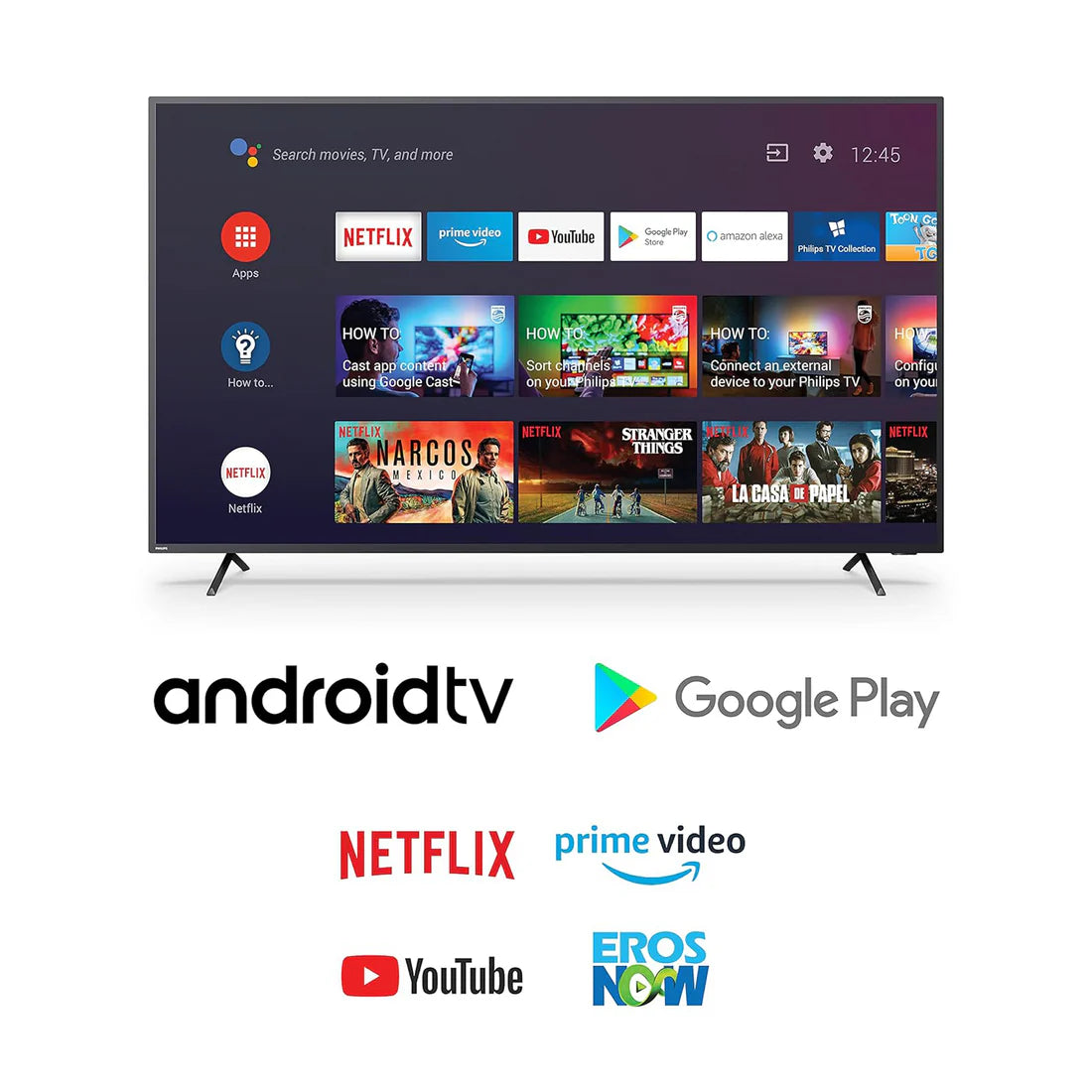 Philips 55 inch Android Smart TV - 4K, 55PUT8215